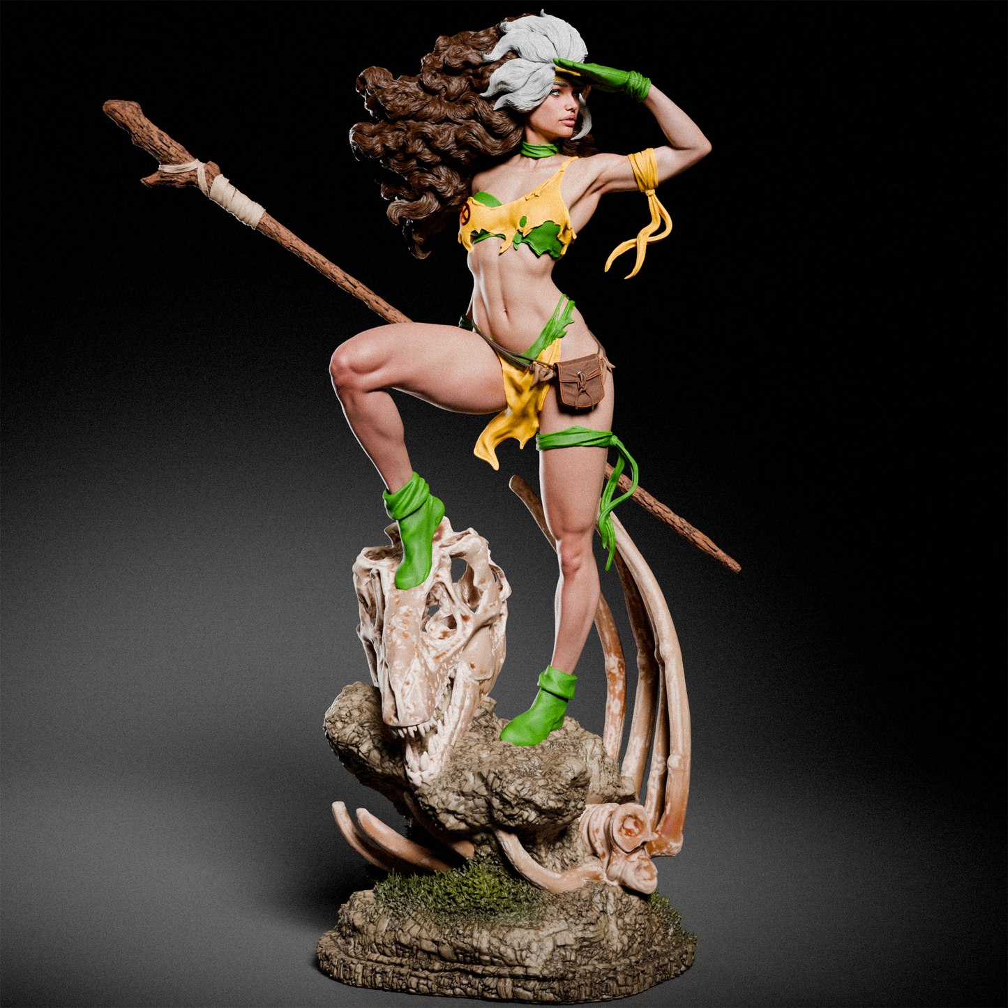 Rogue Savage (X-Men) 3D Print File: Primal Mutant Power STL - 1:6, 1:9, 1:12 Scale Options - Pre-Supported & Uncut - Untamed Digital Collectible