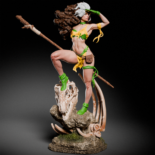 Rogue Savage (X-Men) 3D Print File: Primal Mutant Power STL - 1:6, 1:9, 1:12 Scale Options - Pre-Supported & Uncut - Untamed Digital Collectible