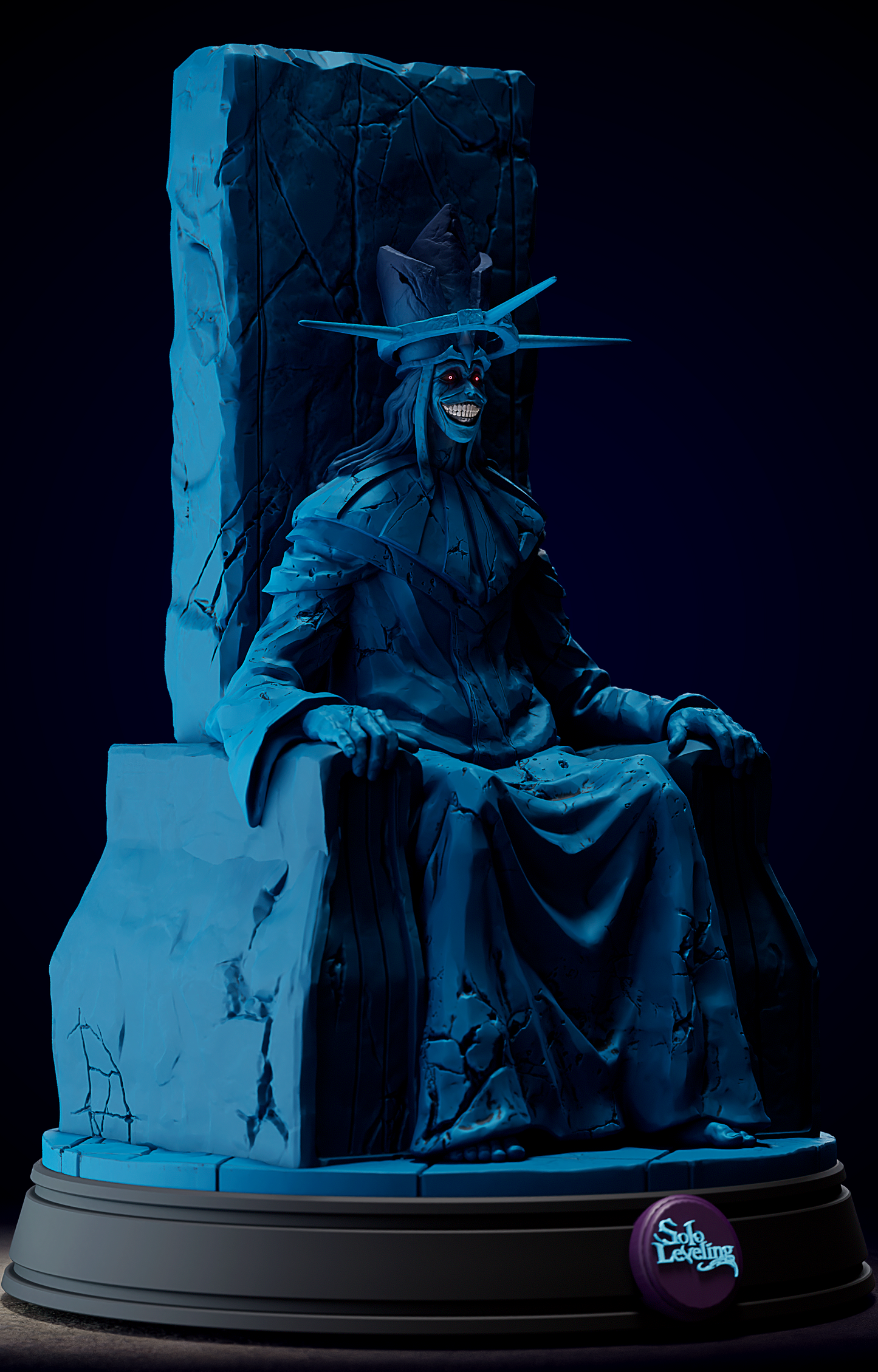 Statue of God – Solo Leveling 3D STL | Full Scale 40cm 3D Printable Model