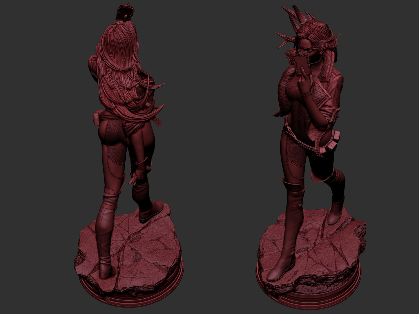 Rogue (X-Men) 3D Print File: Iconic Mutant Heroine STL - 1:4, 1:6, 1:9 Scale Options - Pre-Supported & Uncut